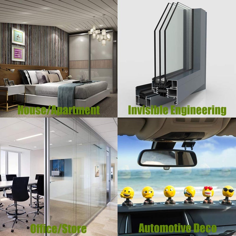 LLPT Double Sided Tape Clear Acrylic Strong Mounting Tape 2 Inches x 550 Inch Multiple Sizes Residue Free Waterproof Outdoor Indoor Adhesive(WA250) - Image 2